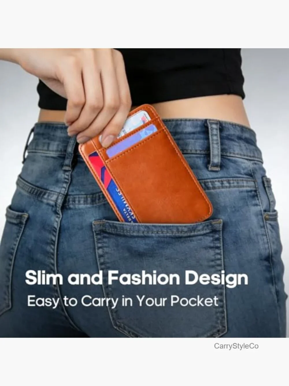 RFID Blocking Wristlet Wallet with Card Slots and Key Ring